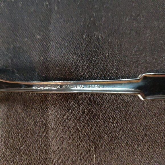 8 Rogers Landscape Hors D'oeuvre Forks Floral Stainless Flatware Korea - Picture 8 of 8